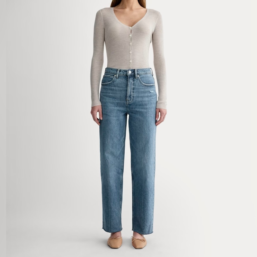 Everlane Organic Cotton Way High Jeans - Dark Blue